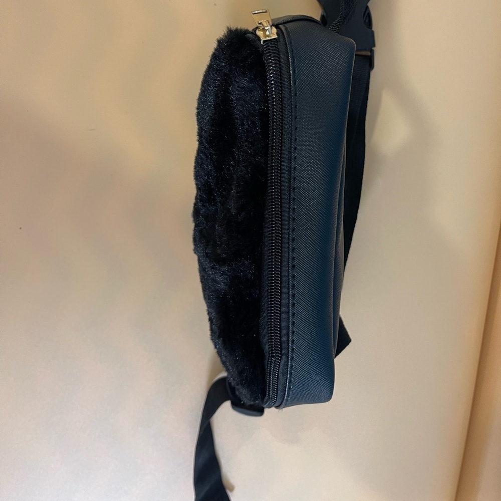 Faux Fur Black Fanny Pack - Picture 2 of 4
